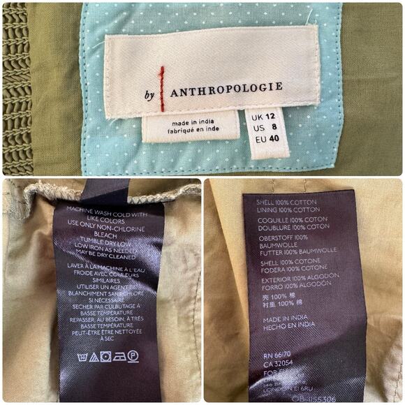 ANTHROPOLOGIE Zosime Halter Green Floral Maxi Dress Boho Size 8 MINT CONDITION - Picture 10 of 10